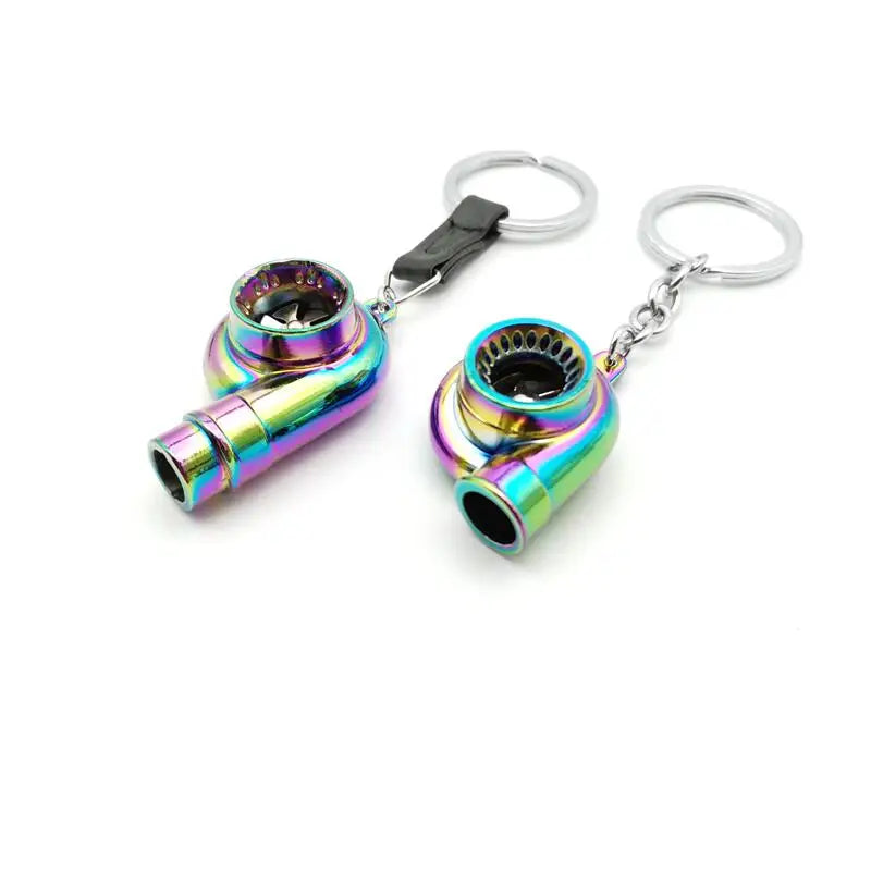 Metal Car Parts Keychain with Whistle