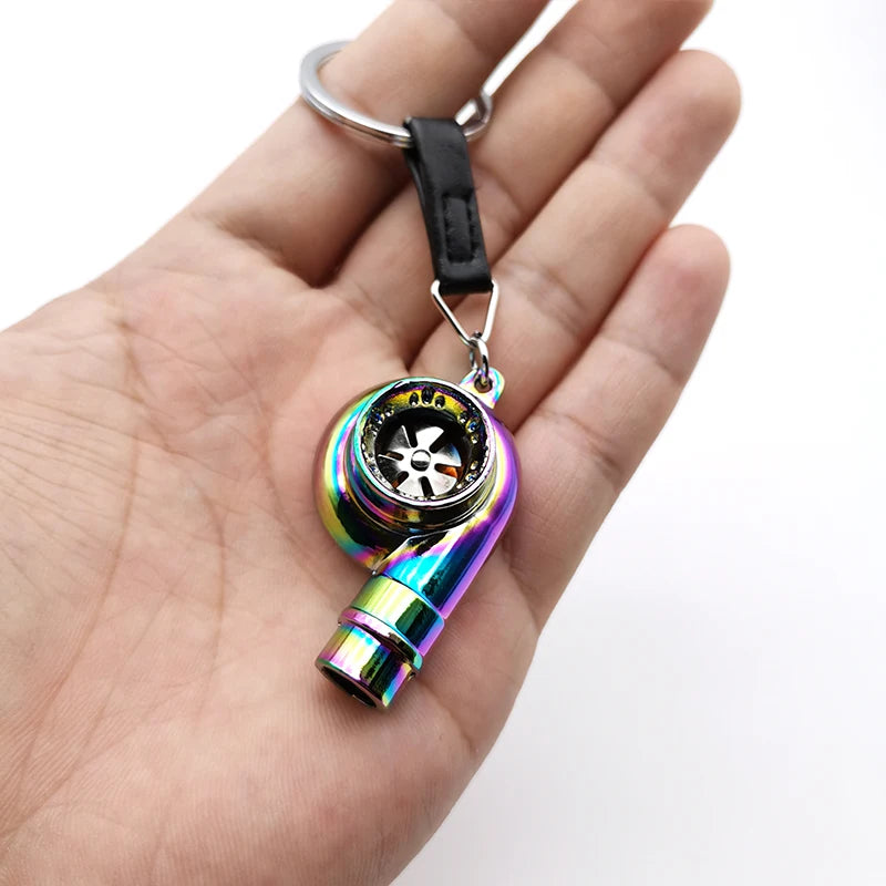 Metal Car Parts Keychain with Whistle