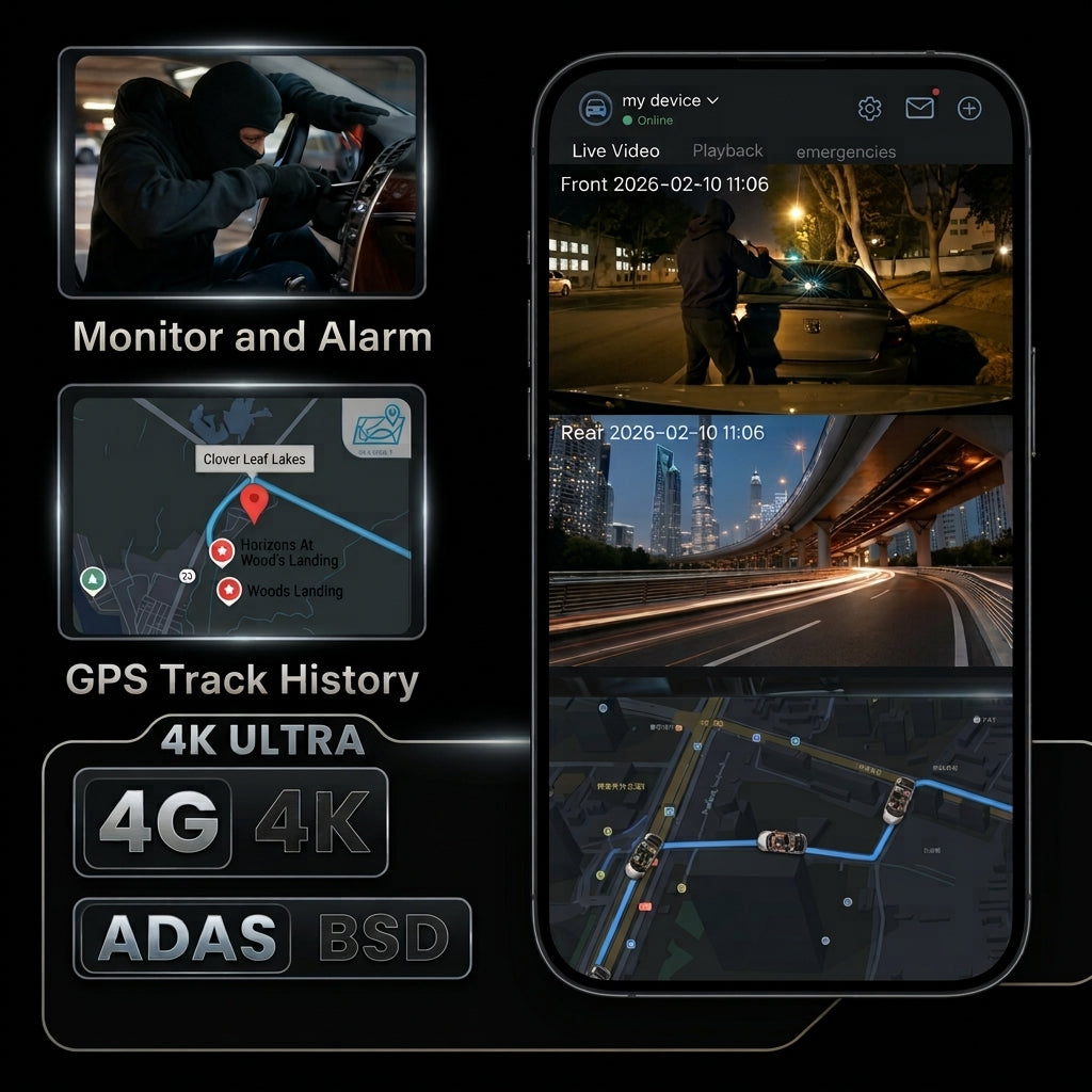 Dual Lens 4k dashcam